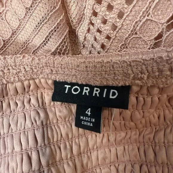 Torrid Pale Mauve Midi Lace Skater Dress - New - Size 26 (4) - Picture 5 of 5